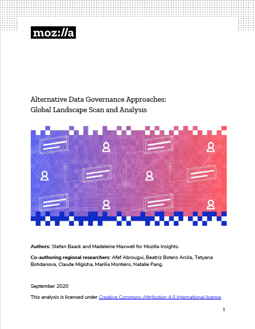 Report: Alternative Data Governance Approaches: Global Landscape Scan and Analysis